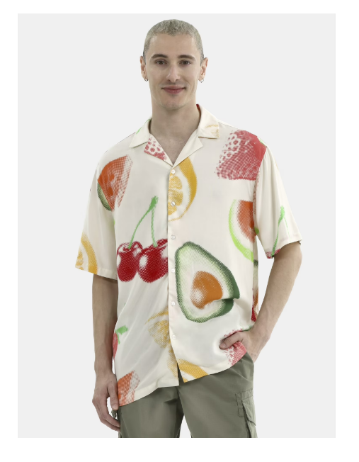 No Boundaries Men's & Big Men's Rayon Printed Button Up Short Sleeve Resort Shirt, Sizes XS-5XL | WTWL578XA