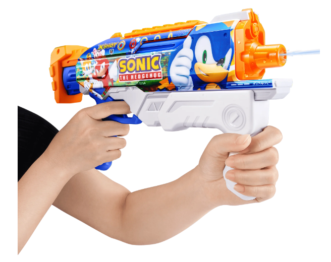 XSHOT Water Fast-Fill Skins Sonic The Hedgehog Hyperload Water Blaster Blue by ZURU, for Ages 5+ | WTWL1165XA