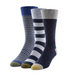 Mens Gold Toe Dress Stripe Dots Crew Socks | WTWL1172XA