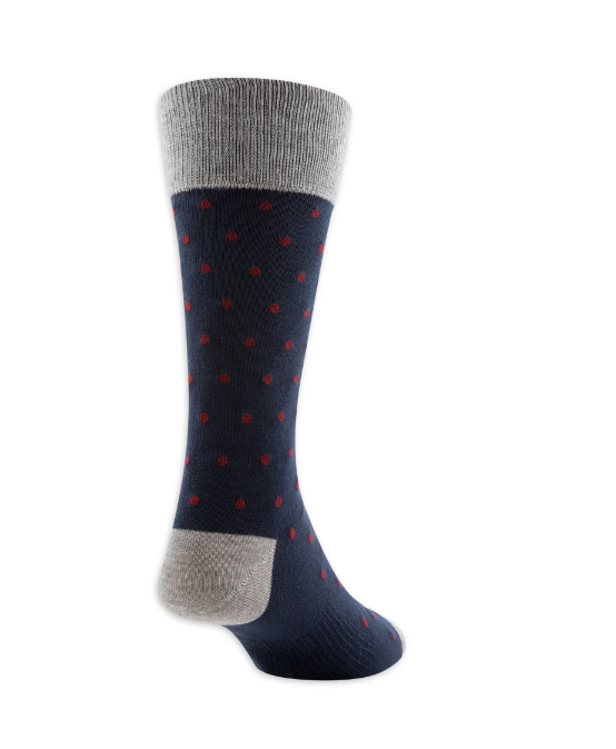 Mens Gold Toe Dress Stripe Dots Crew Socks | WTWL1172XA