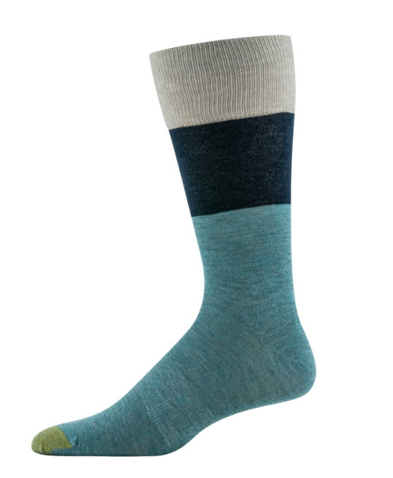 GoldToe Edition Mens Comfort Top Flat Crew Socks Assorted, 3 Pack | WTWL1173XA