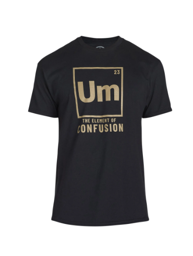 Humor Men's and Big Men's Um the Element of Confusion Graphic Tee with Short Sleeves, Sizes S-3XL | WTWL1206XA