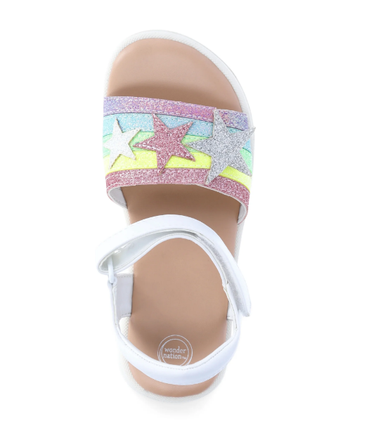 Wonder Nation Toddler & Baby Girl Star Play Sandals | WTWL1181XA