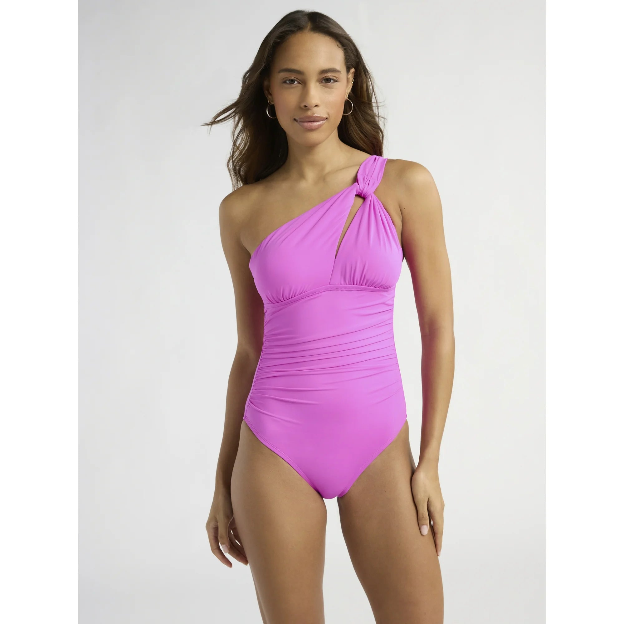 Sofia by Sofia Vergara Women's and Women's Plus One Shoulder Keyhole One Piece Swimsuit, Sizes   |  WTWL991XA