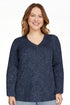 Terra & Sky Women's Plus Waffle Henley Tee, | WTWL197XA