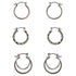 Time And Tru Trio Silver Tone Hoop Earring Set  | WTWL228XA