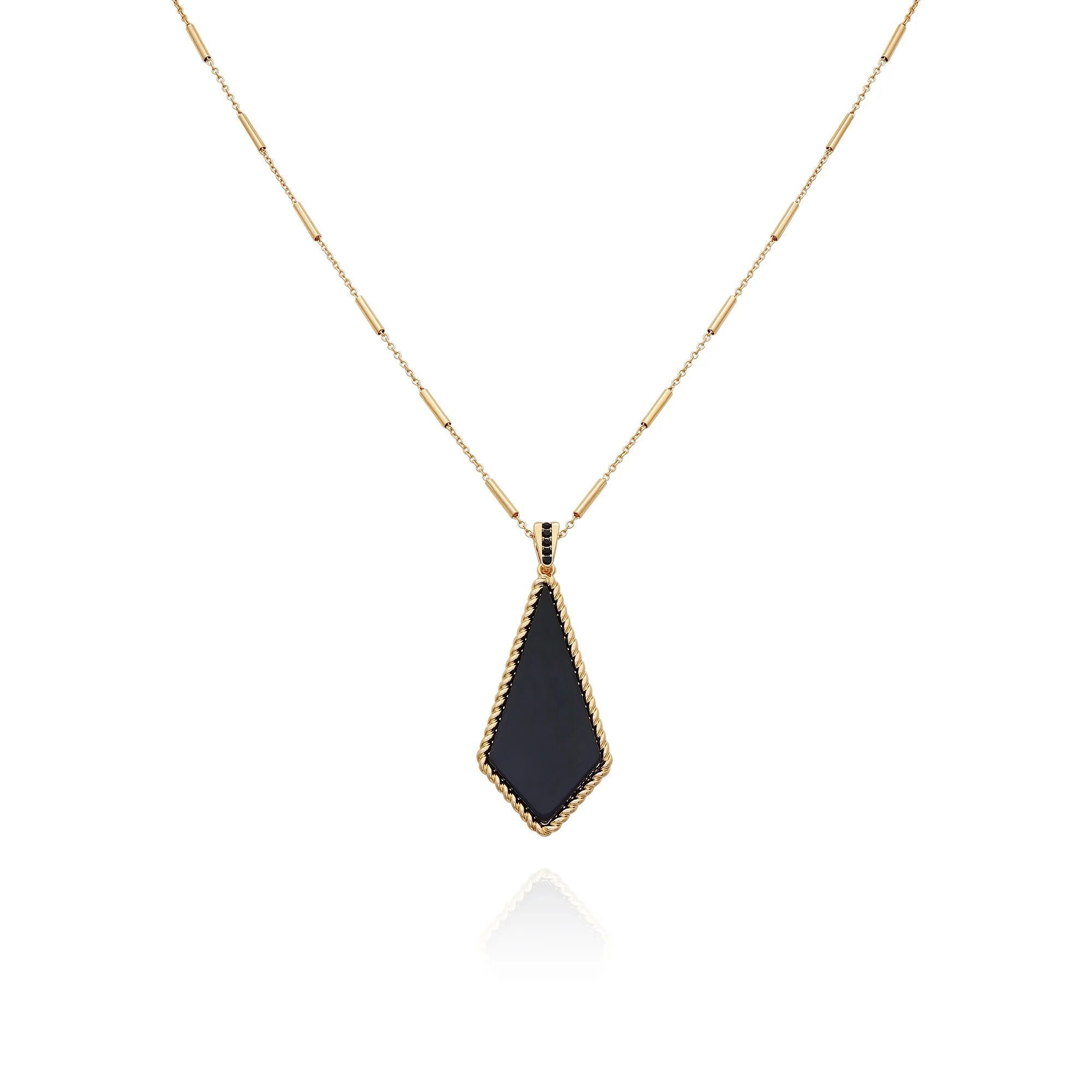 Time and Tru Women's Gold Tone Kite Shaped Pendant Necklace |  WTWL1099XA