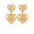 Time and Tru Women's Goldtone Polished Double Heart Earring  |   WTWL1107XA