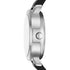 Time & Tru Women's Wristwatch: Silver Case, Genuine Diamond on Silver Sunray Dial, Black Faux Leather Strap |  WTWL667XA
