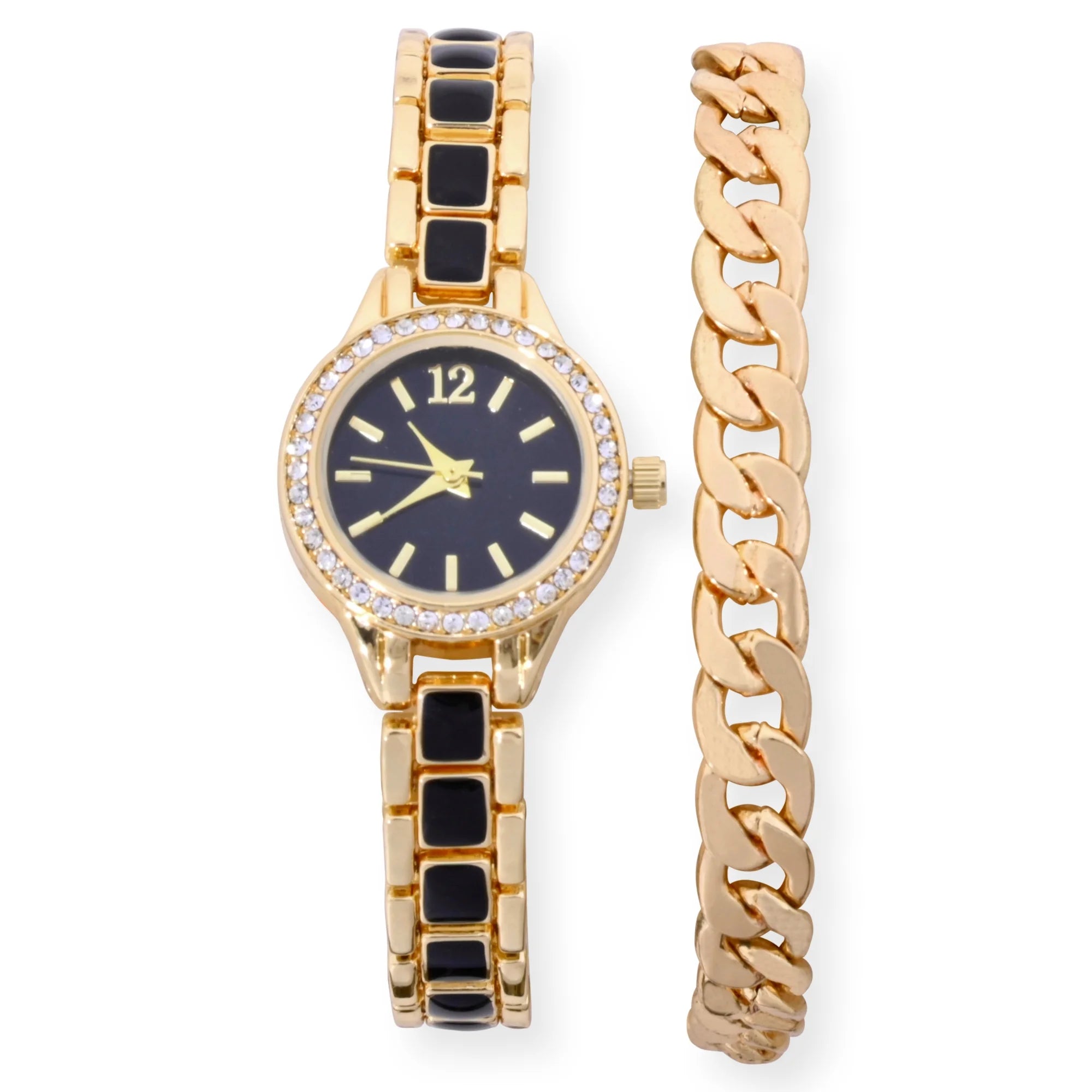 Time and Tru Adult Female Analog Watch in Color Gold | WTWL669XA