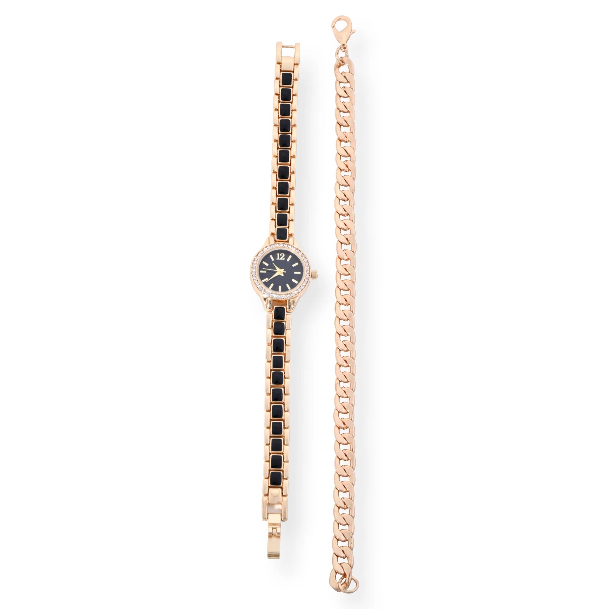 Time and Tru Adult Female Analog Watch in Color Gold | WTWL669XA