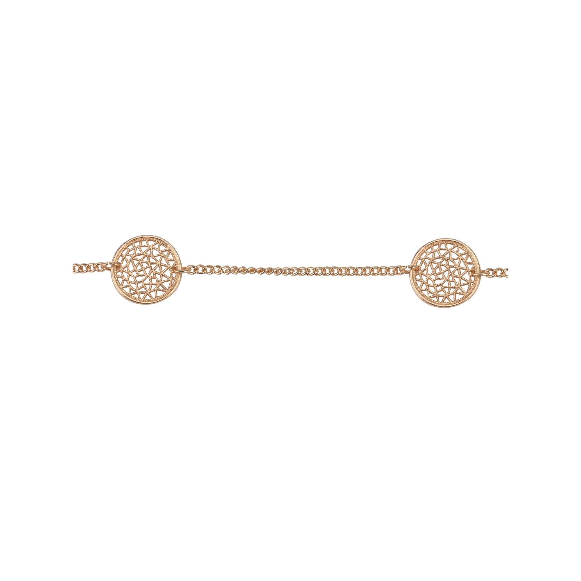 Time and Tru Adult Women's Gold Tone Filigree Disc Long Metal Necklace |   WTWL226XA