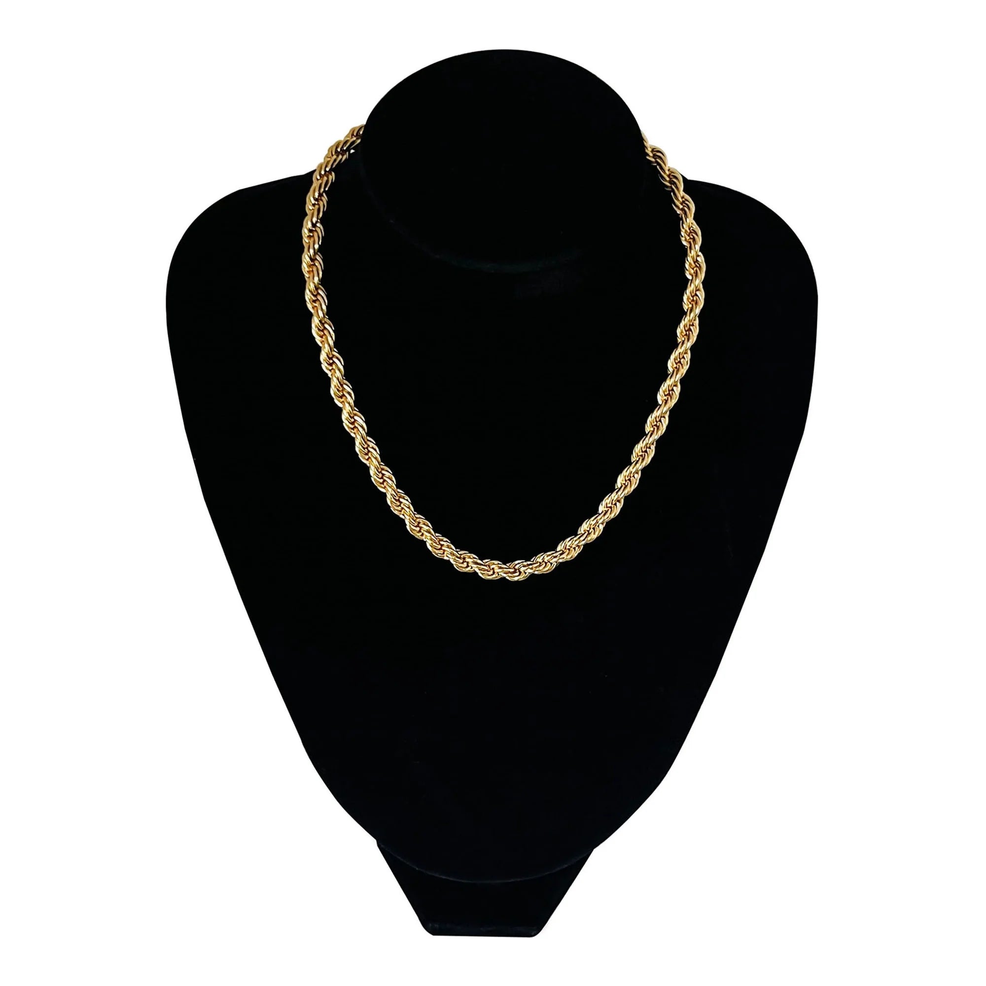 Time and Tru Gold Plated Rope Chain Necklace with Lobster Clasp| WTWL316XA