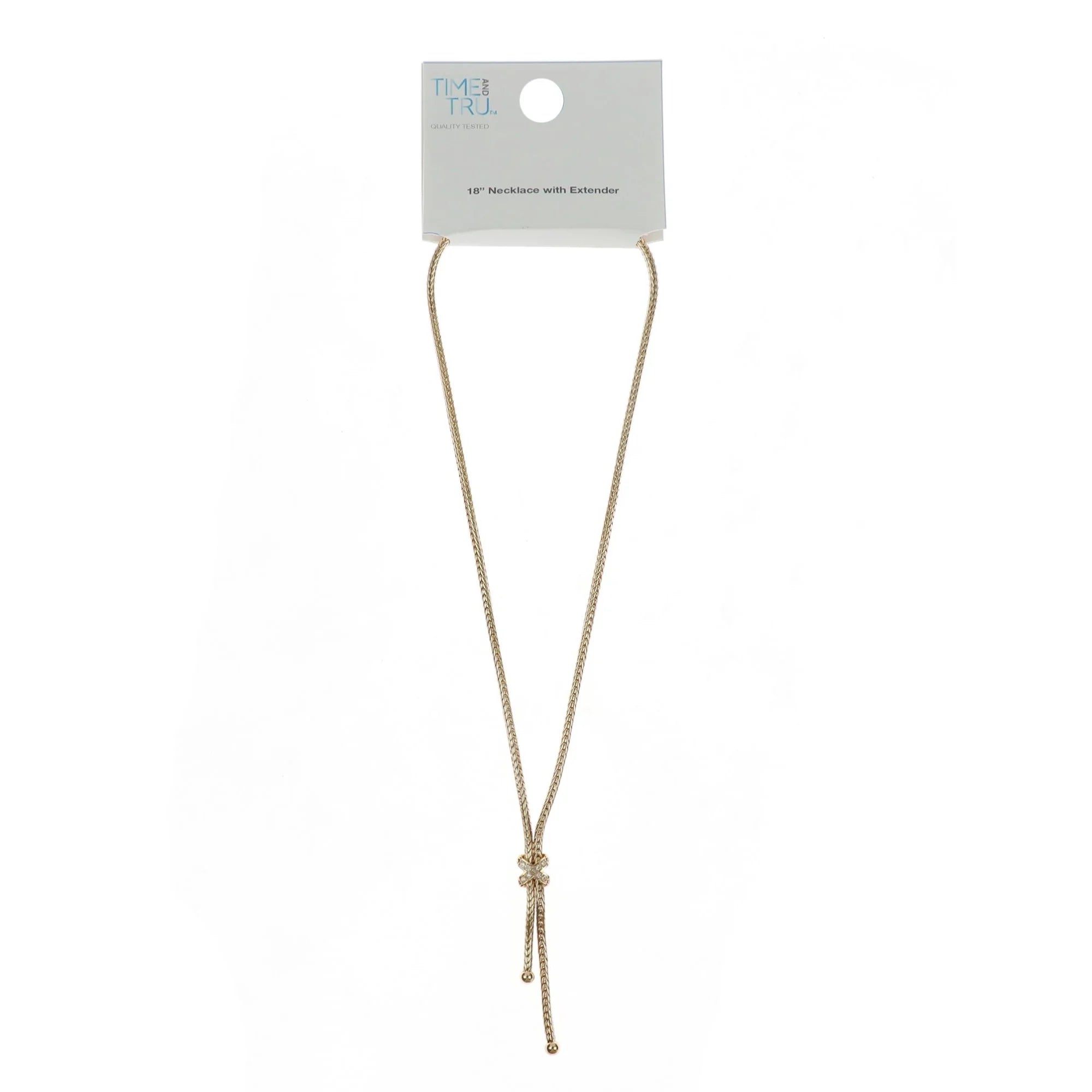 Time and Tru Gold Y Lariat Necklace with Stone (Women's)  | WTWL225XA
