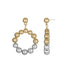 Time and Tru Goldtone Beaded Circle Drop Earring, Silver and Goldtone Metal, Female, 1 Pair of Earrings | WTWL270XA