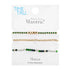 Time and Tru Goldtone Beaded Stretch Bracelets, Mama Mantra, 3 Pieces, Female, Green | WTWL282XA