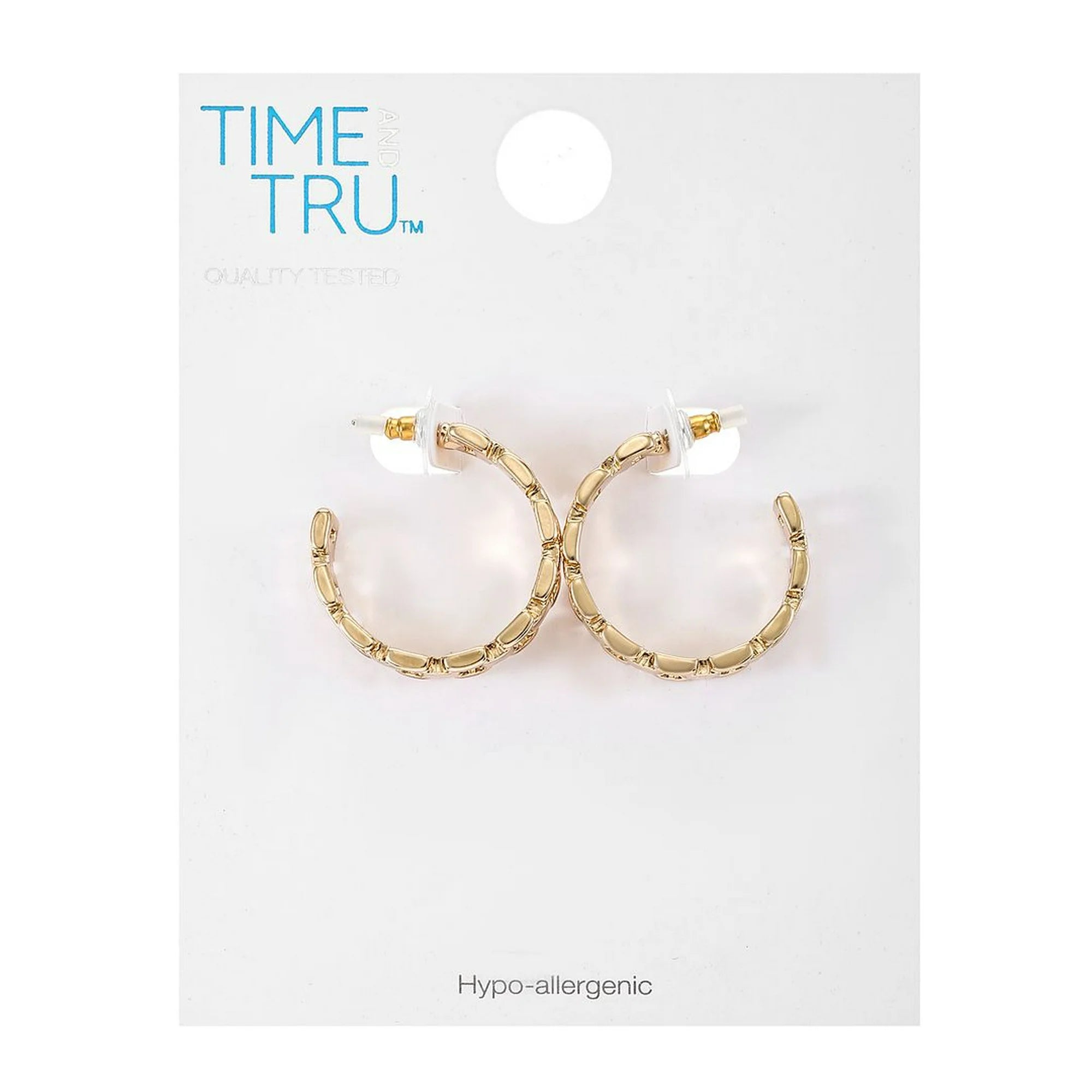 Time and Tru Goldtone Watch Band Hoop Earring, Female, 1 Pair of Earrings  | WTWL249XA