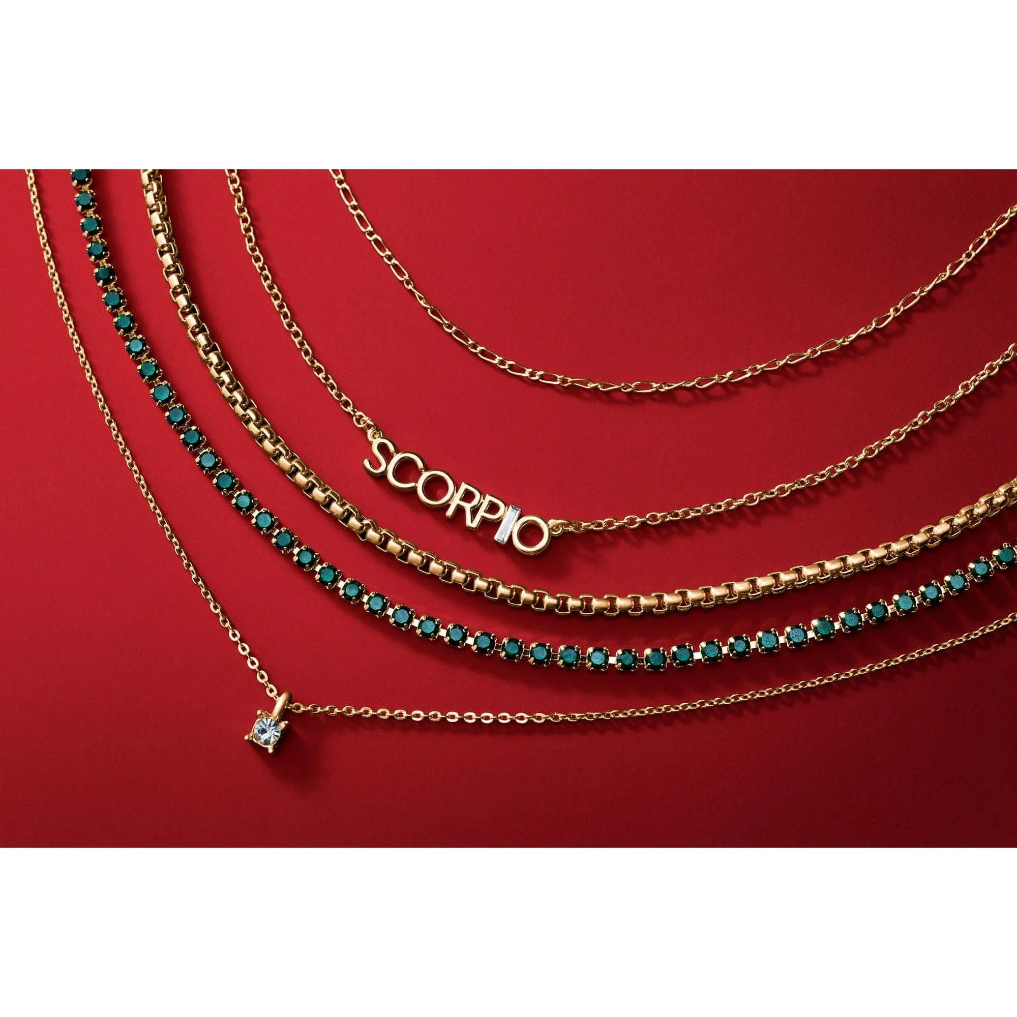 Time and Tru Goldtone Zodiac Necklace Set, 2 Pieces, Aries | WTWL237XA