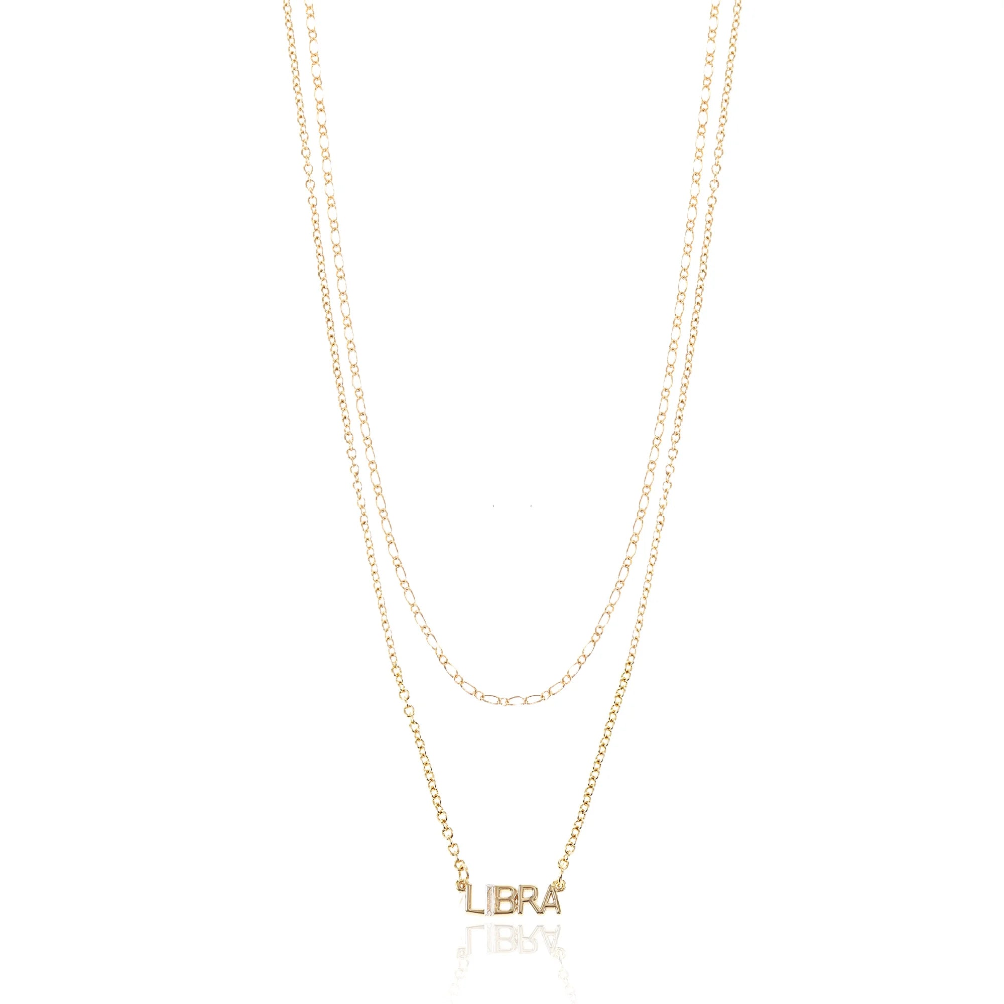 Time and Tru Goldtone Zodiac Necklace Set, 2 Pieces, Libra | WTWL628XA