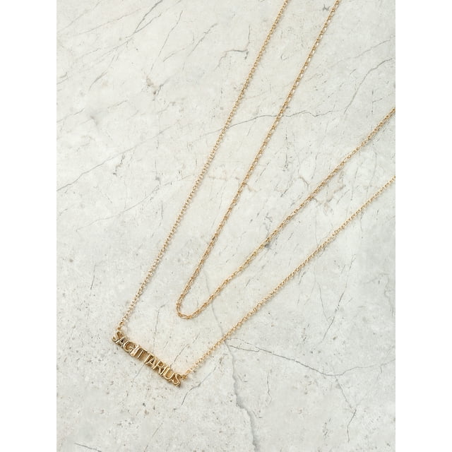 Time and Tru Goldtone Zodiac Necklace Set, 2 Pieces, Sagittarius | WTWL626XA