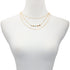 Time and Tru Women's 16" Gold Tone Delicate Layered Necklace with Gemstone Bar Station  | WTWL329XA