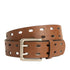 Time and Tru Women's Double Prong Perforated Belt, Tan | WTWL186XA