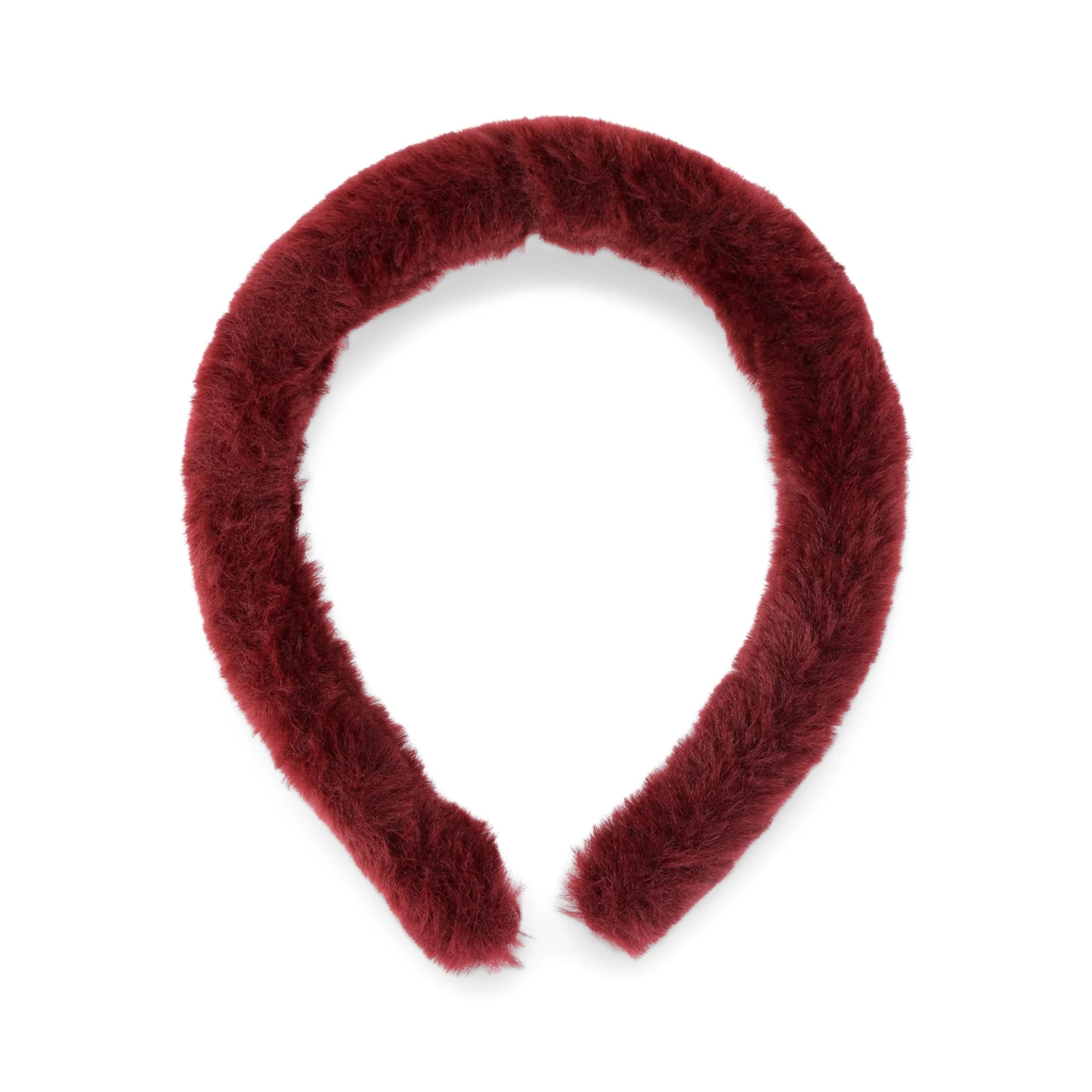 Time and Tru Women's Faux Fur Hair Headband, Red | WTWL382XA