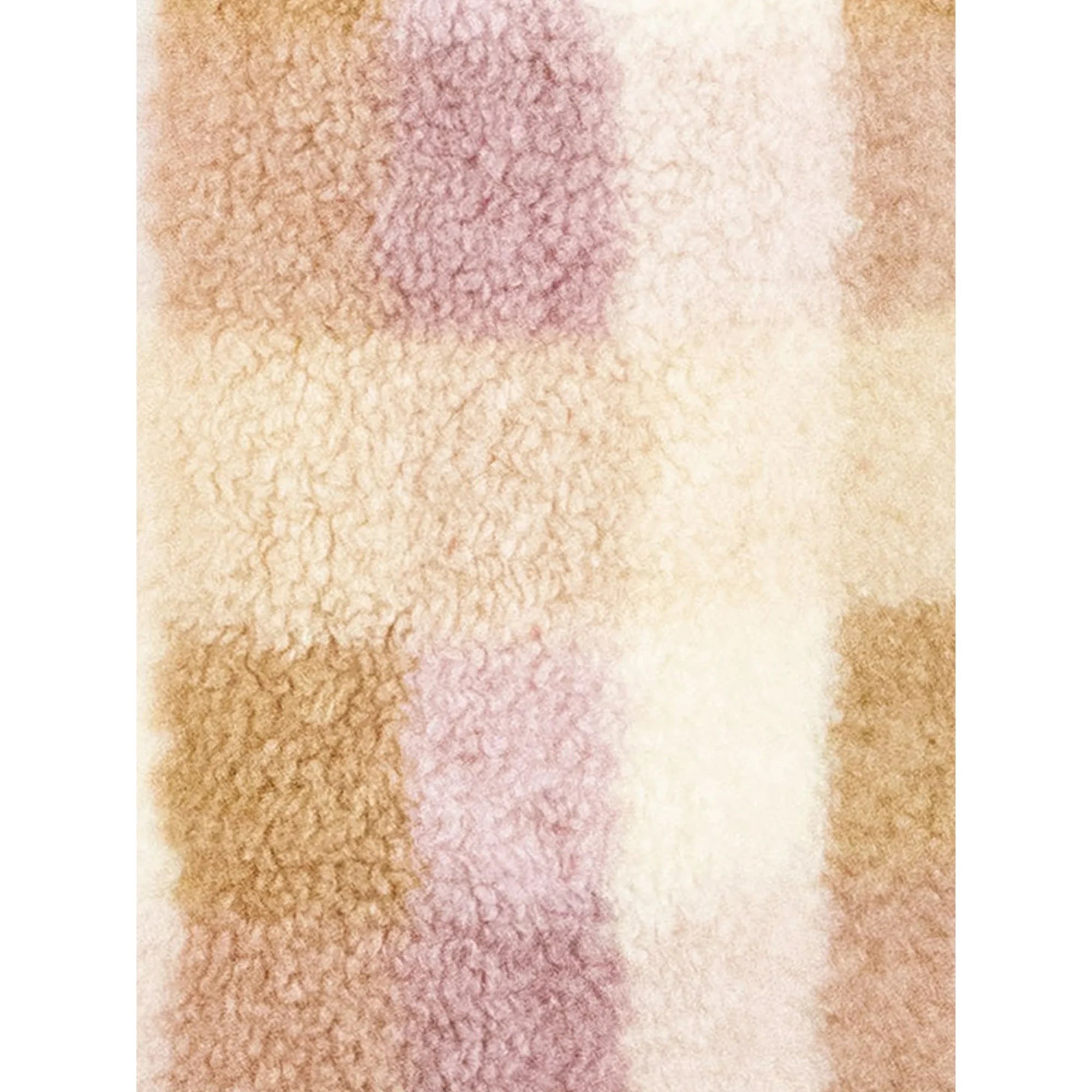 Time and Tru Women's Faux Shearling Winter Scarf, Plaid Blush | WTWL474XA