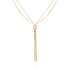 Time and Tru Women's Gold Tone Double Strand Y-Necklace with Faux Pearl | WTWL314XA