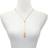 Time and Tru Women's Gold Tone Double Strand Y-Necklace with Faux Pearl | WTWL314XA
