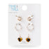Time and Tru Women's Gold Tone Metal Earrings Set, 3-Pair |  WTWL273XB
