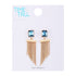 Time and Tru Women's Gold Tone Statement Earring with Garnet Rectangle Stone Post and Fringe Drop |  WTWL257XB