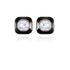 Time and Tru Women's Gold Tone and Jet Rounded Square Button Earring with Crystal Center Stone  |  WTWL623XA