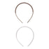 Time and Tru Women's Hair Headbands 2-Pack, Ivory Brown | WTWL383XA