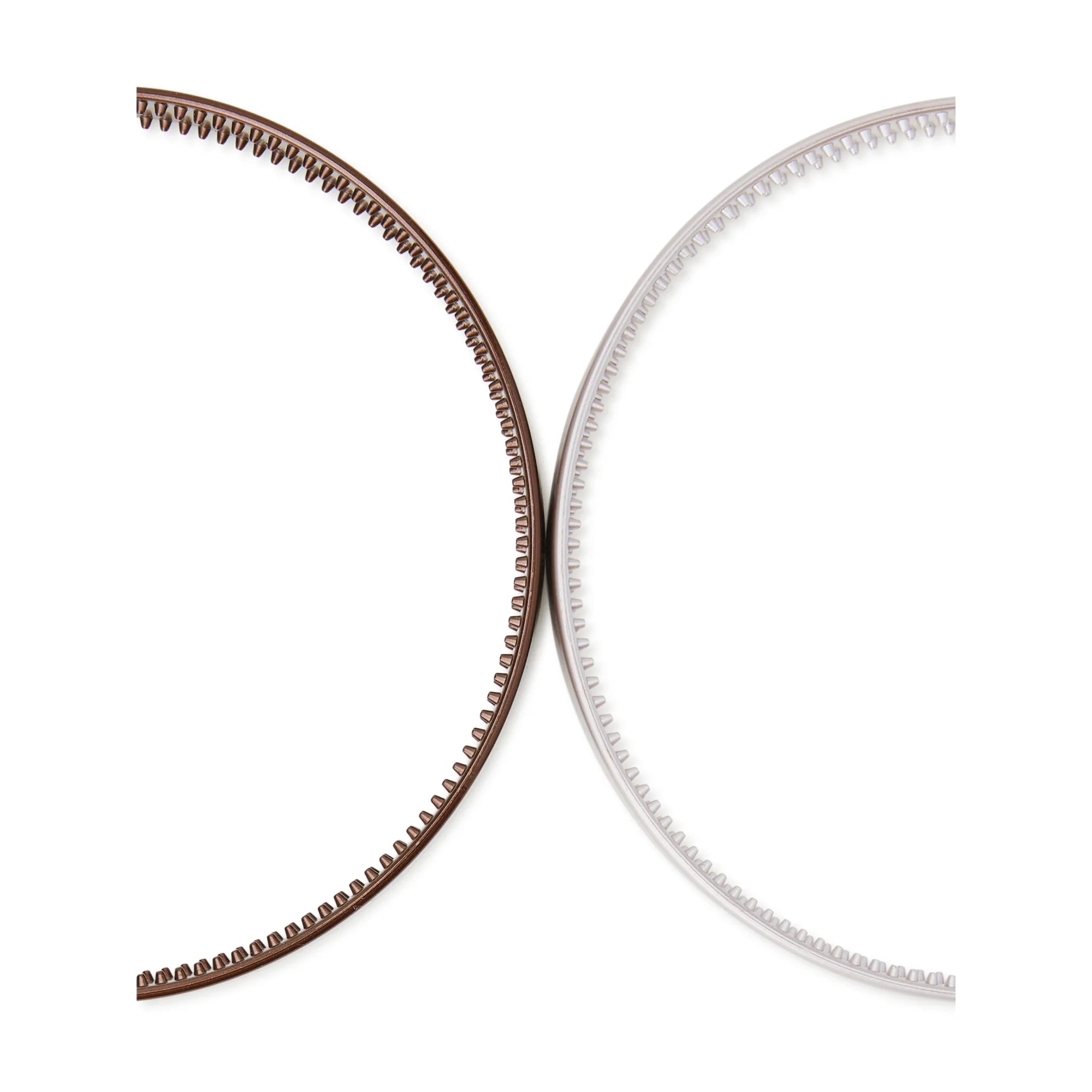 Time and Tru Women's Hair Headbands 2-Pack, Ivory Brown | WTWL383XA