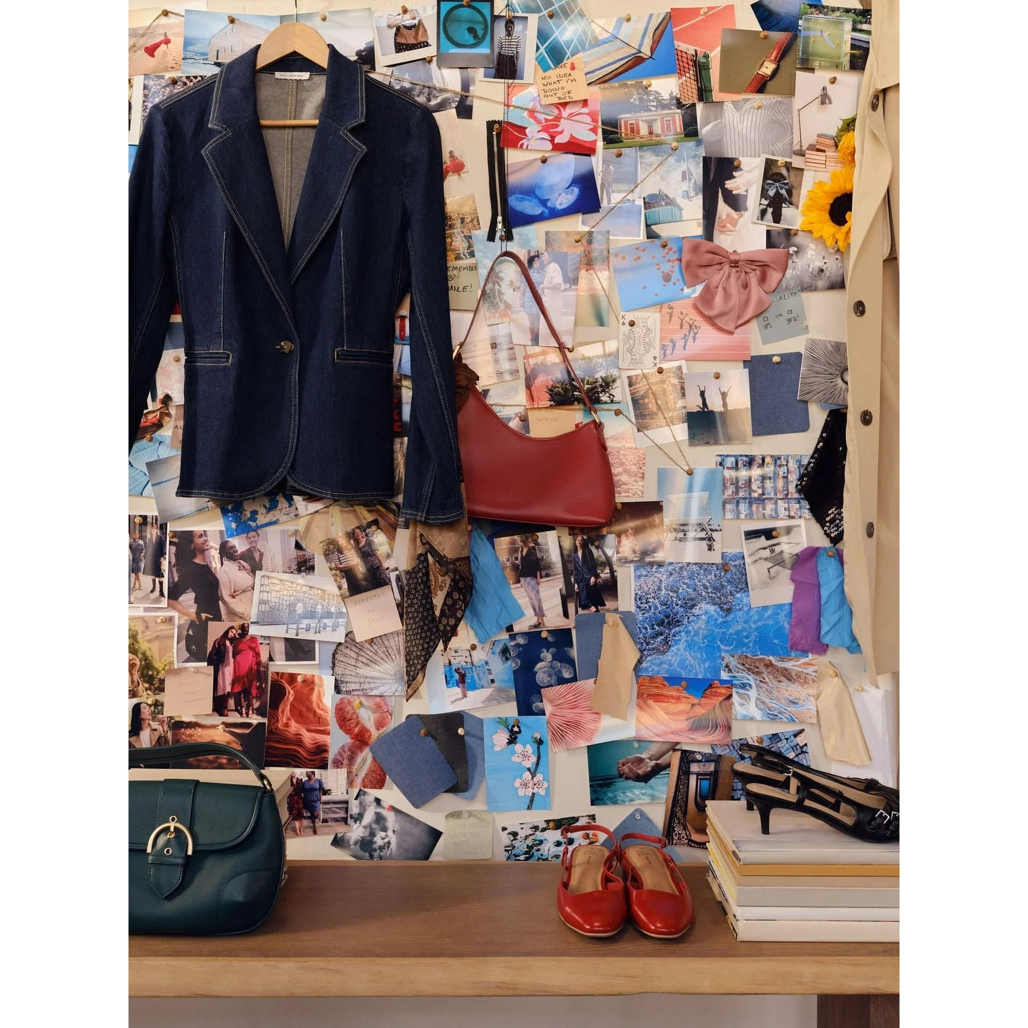 Time and Tru Women's Heather Shoulder Buckle Bag, Black Jacquard | WTWL638XA