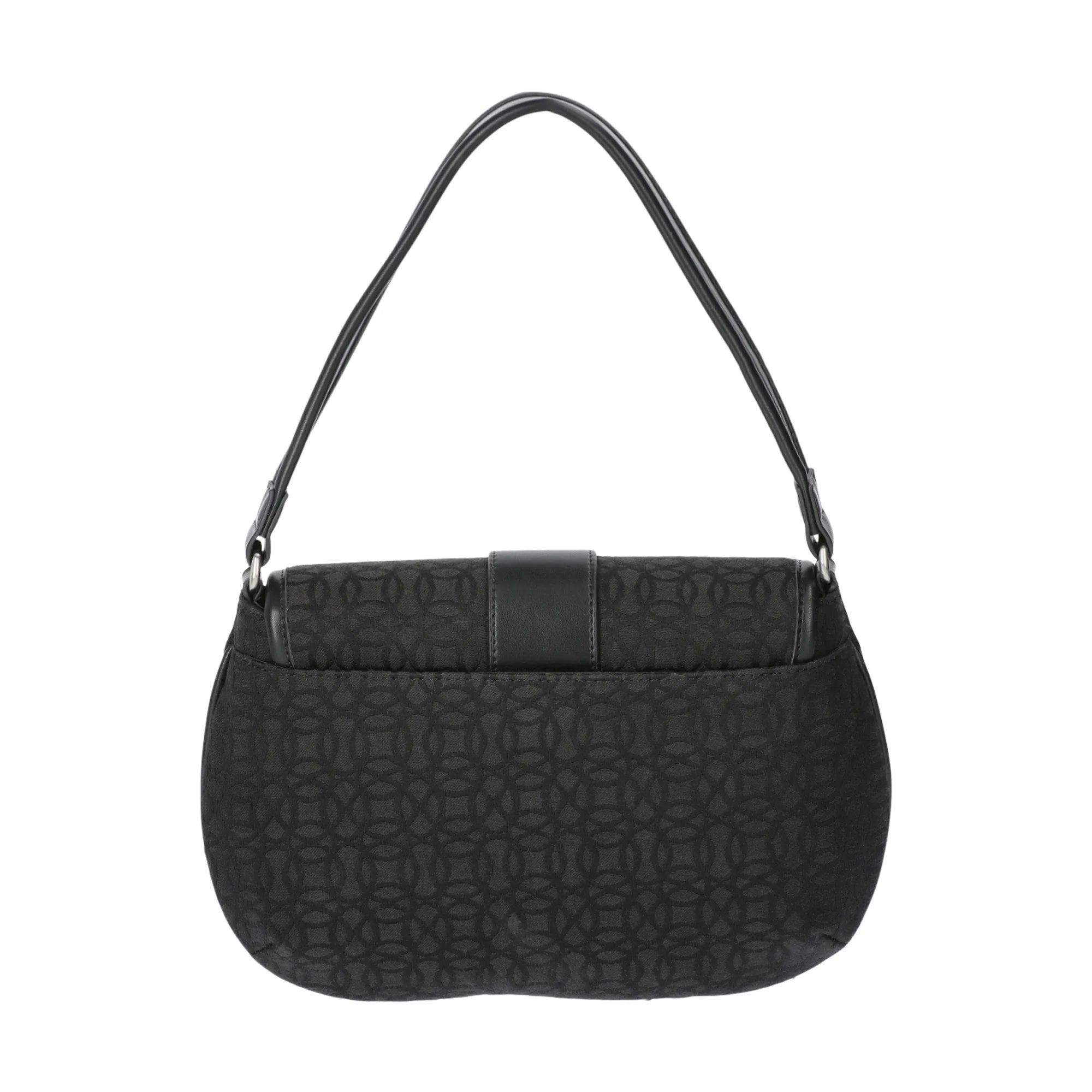 Time and Tru Women's Heather Shoulder Buckle Bag, Black Jacquard | WTWL638XA