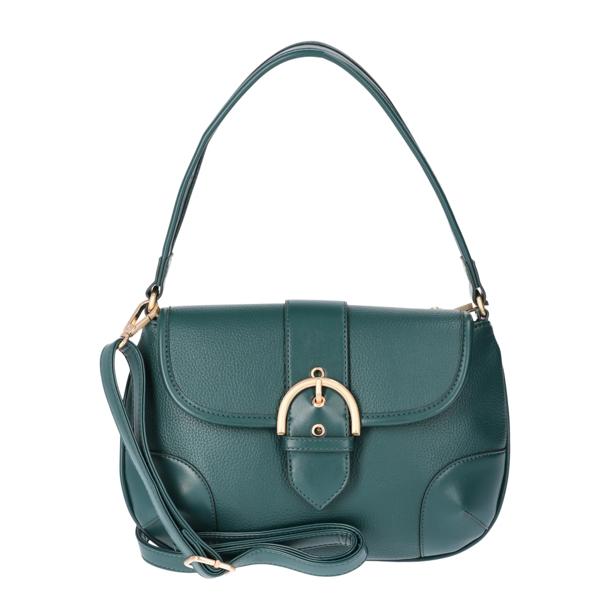 Time and Tru Women's Heather Shoulder Buckle Bag, Green Smoke | WTWL640XA