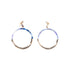 Time and Tru Women's Marble Gold Tone Drop Hoop Earrings |  WTWL254XA