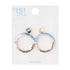 Time and Tru Women's Marble Gold Tone Drop Hoop Earrings |  WTWL254XA