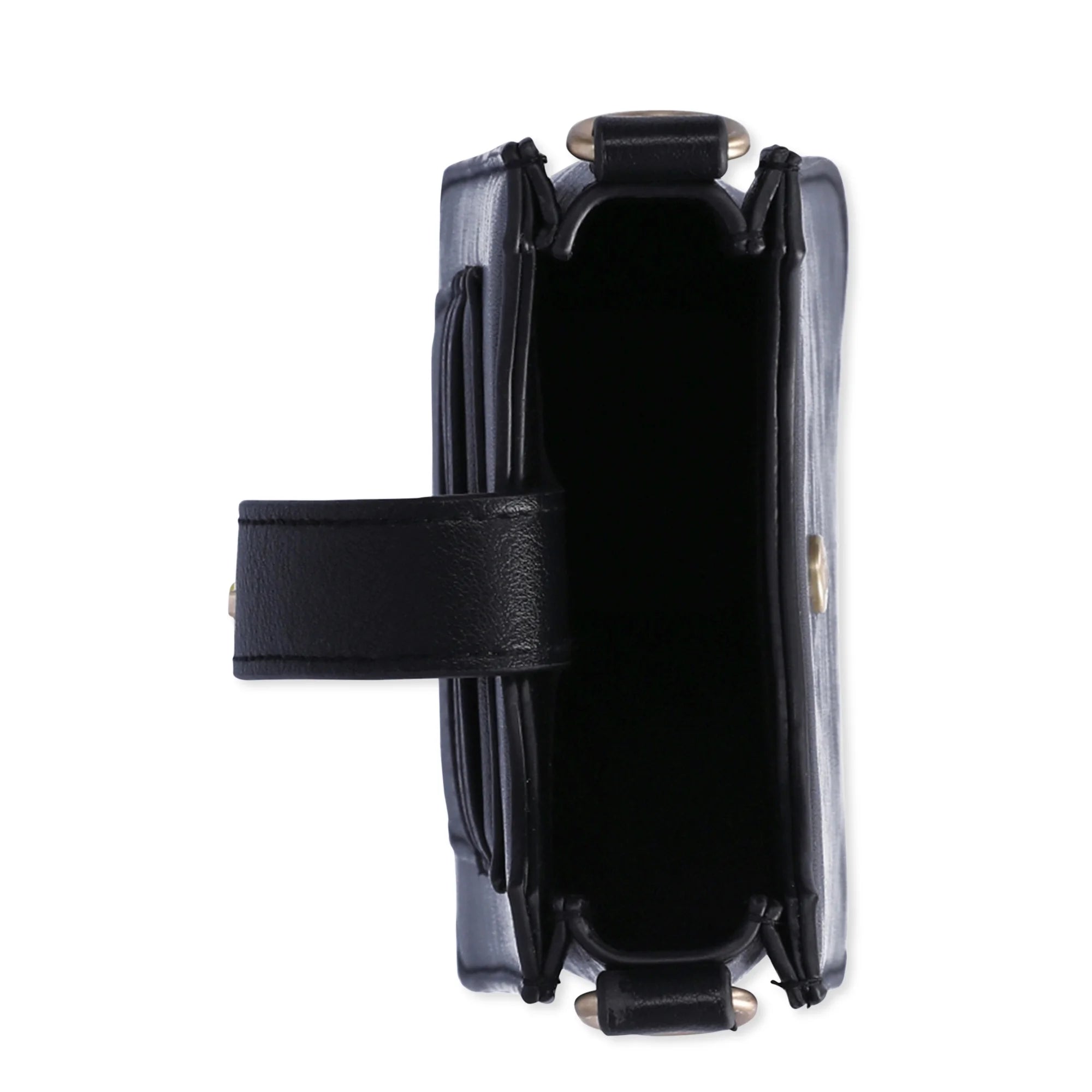 Time and Tru Women's Rowan Tab Cellie Bag, Black Jacquard | WTWL353XB