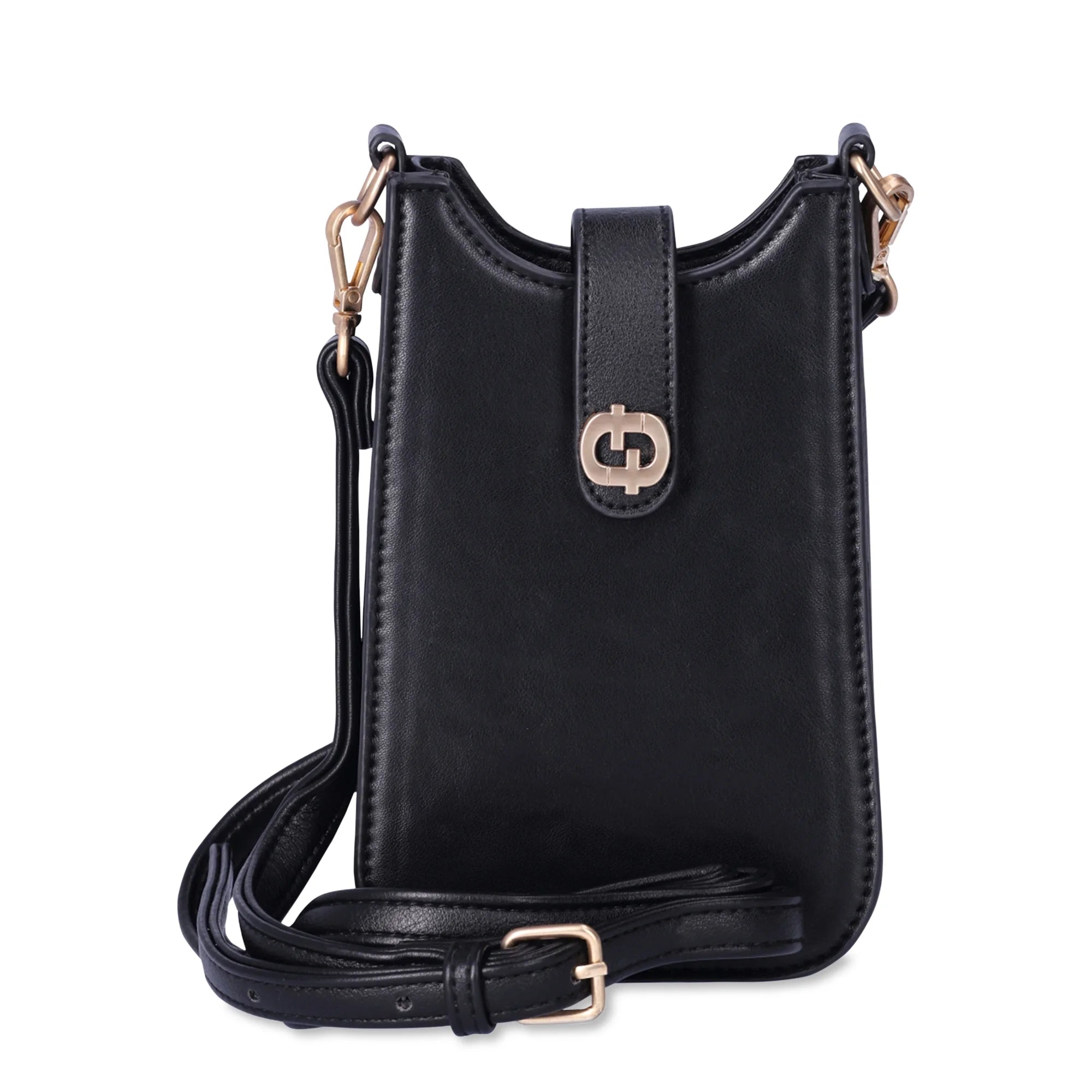 Time and Tru Women's Rowan Tab Cellie Bag, Black Jacquard | WTWL353XB