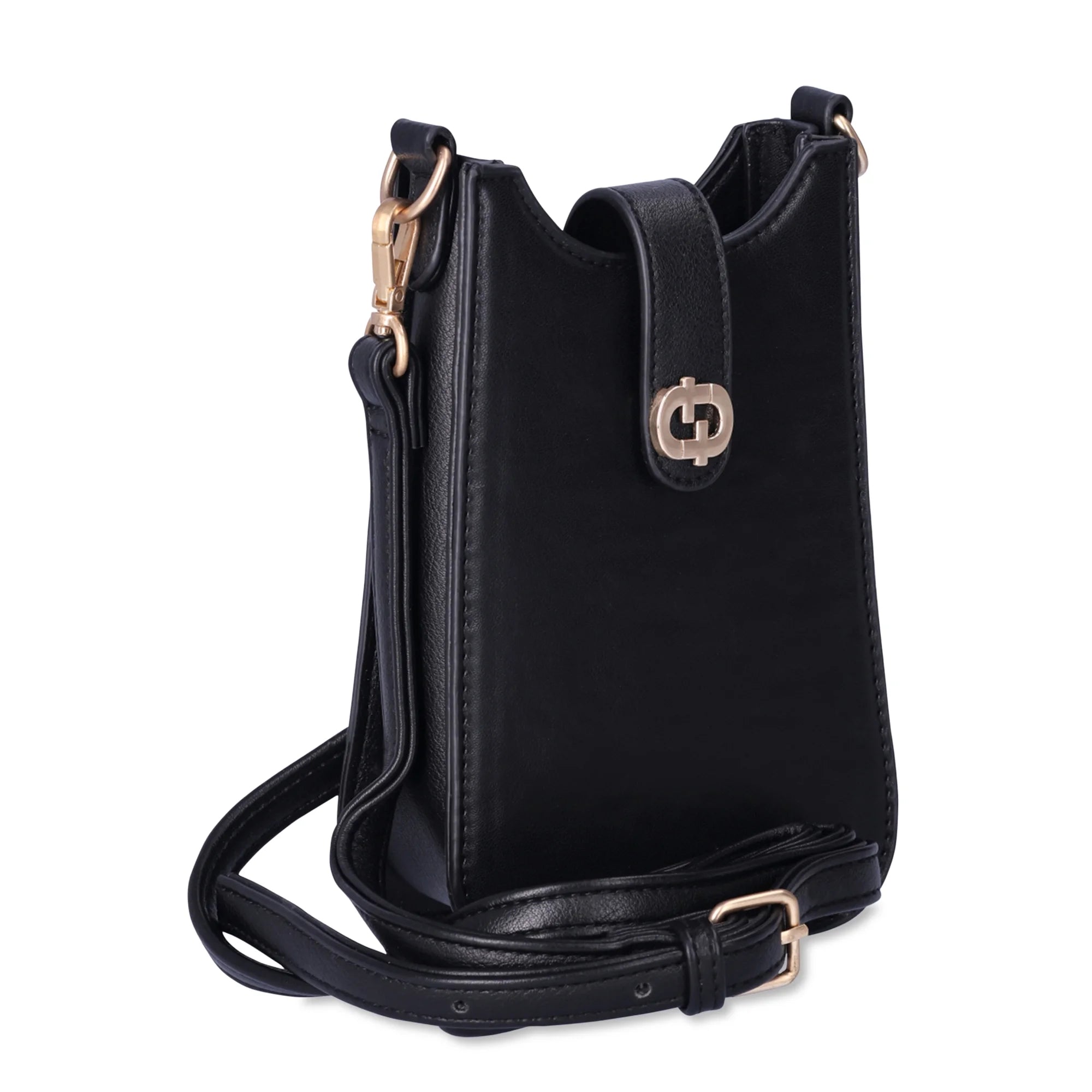 Time and Tru Women's Rowan Tab Cellie Bag, Black Jacquard | WTWL353XB