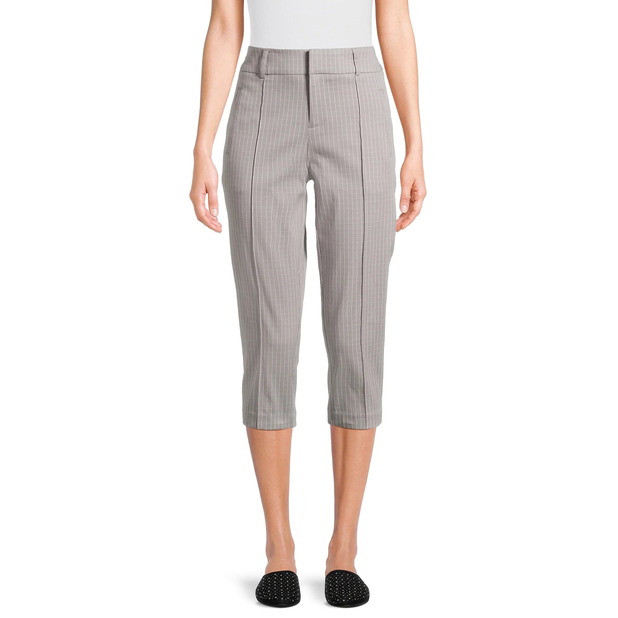 Time and Tru Women's Stretch Capri Pants, 21" Inseam, Sizes 2-20 | WTWL748XA