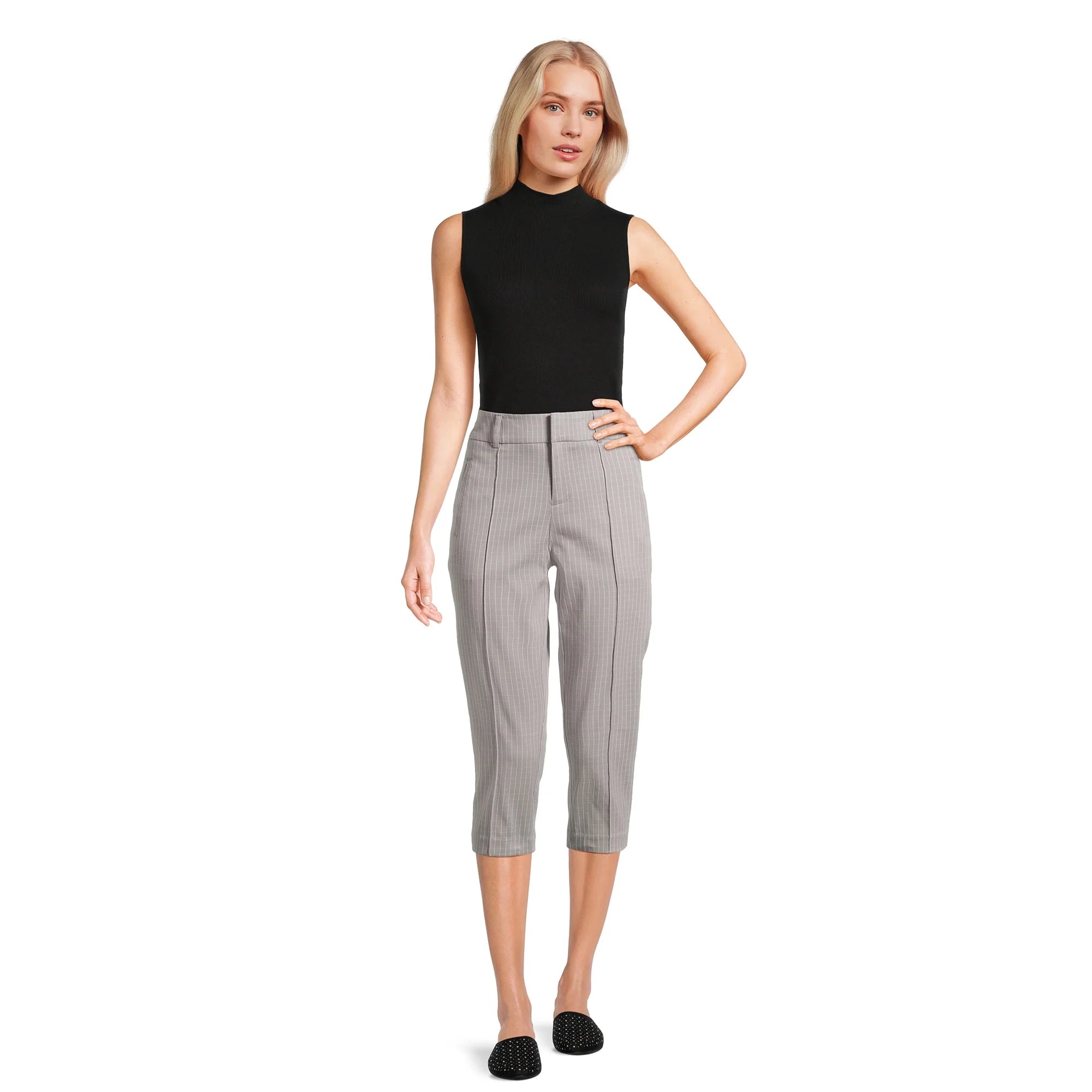 Time and Tru Women's Stretch Capri Pants, 21" Inseam, Sizes 2-20 | WTWL748XA