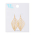 Time and Tru Women's Trendy Open Gold Tone Leaf Casting Drop Fishhook Earrings  |  WTWL294XA