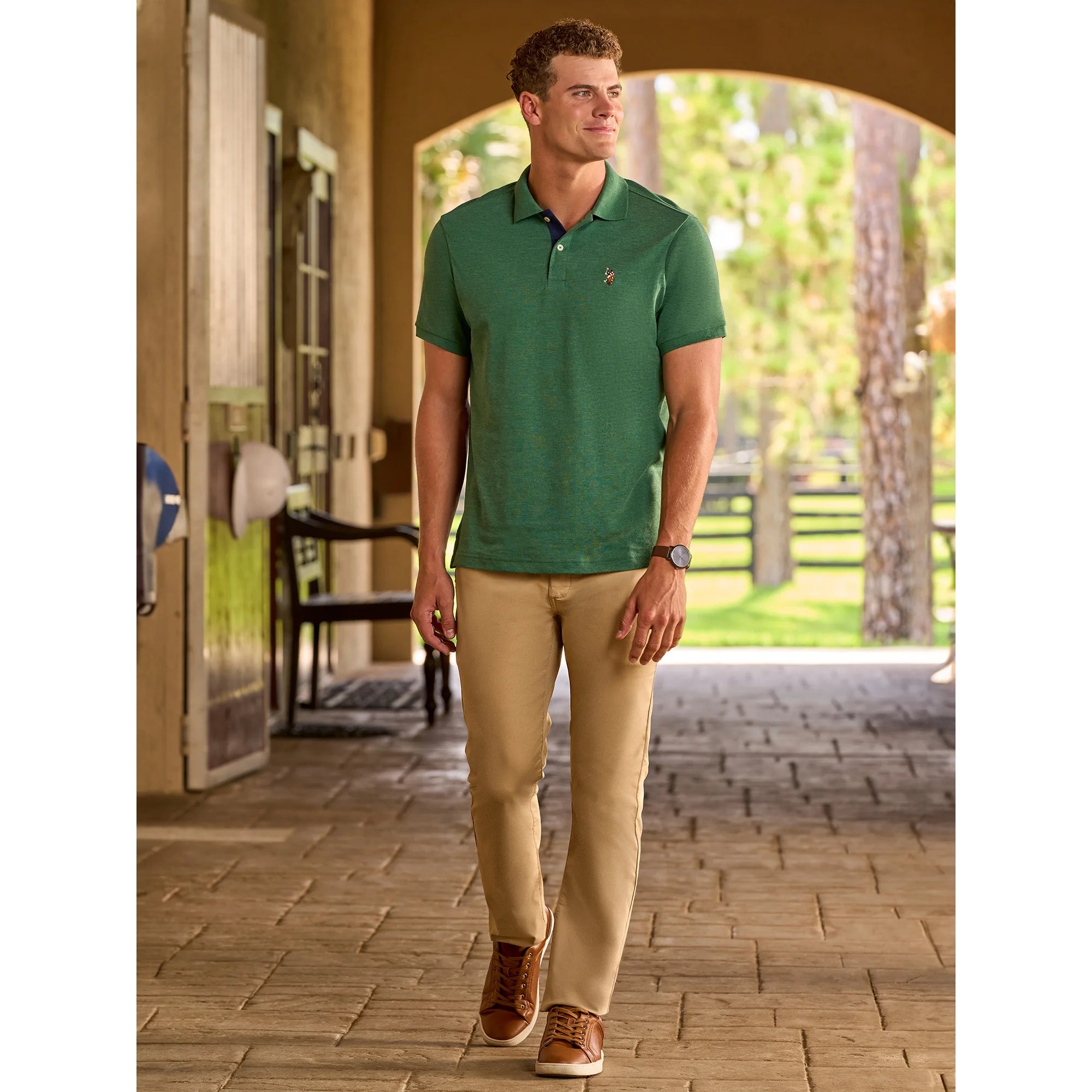 U.S. Polo Assn. Men's Interlock Polo Shirt | WTWL99XB