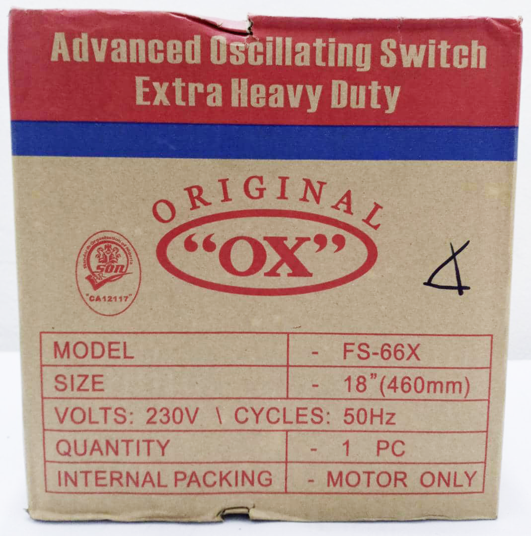 Ox 18 Inches Industrial Standing Fan | VTM48a