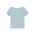 Wonder Nation Girls Short Sleeve Pointelle Trim Shirt | WTWL1009XA