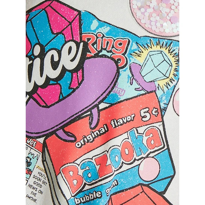 Justice Girls Ring Pop/Bazooka Collab Crew, Sizes XS-XLP | WTWL651XA